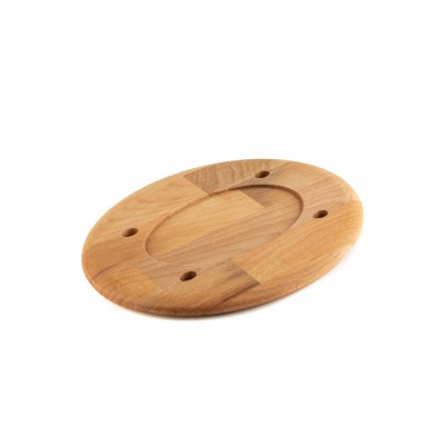 Koka trivets ovālam šķīvīm Hosse HSOISK1728, 17x28cm - Koka trivets