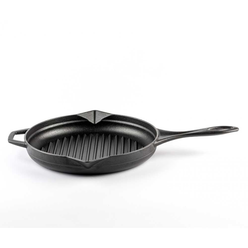 Emaljēta čuguna grila panna Hosse, Black Onyx, Ф24cm | Čuguna grila panna | Čuguna panna |
