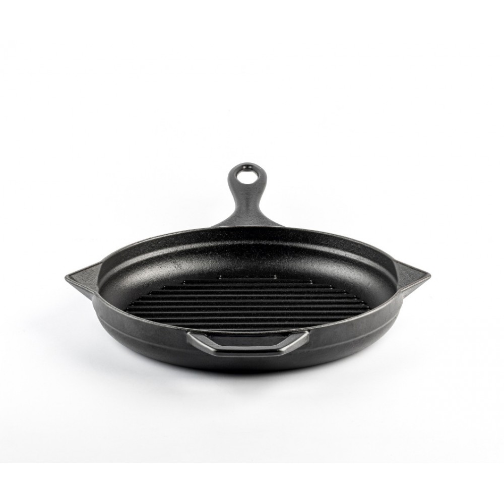 Emaljēta čuguna grila panna Hosse, Black Onyx, Ф24cm | Čuguna grila panna | Čuguna panna |