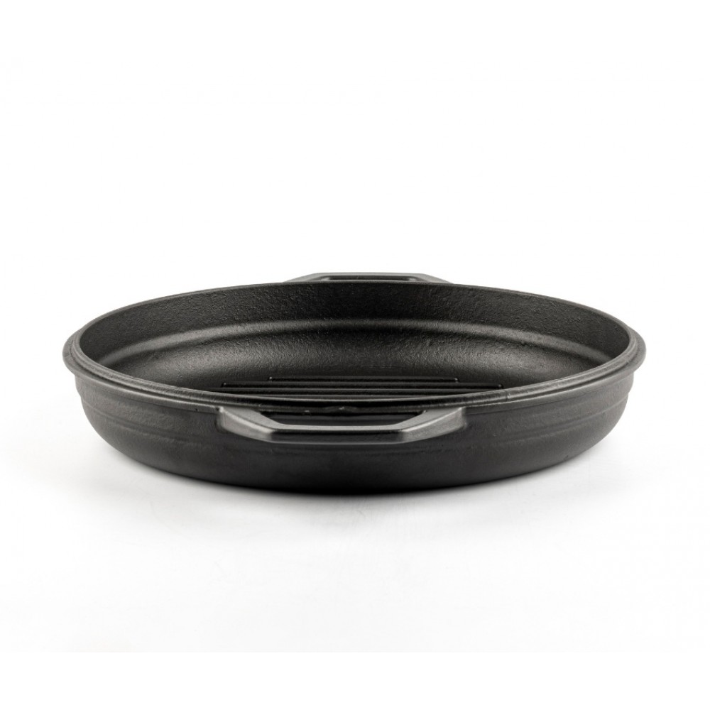 Emaljēta čuguna grila panna Hosse, Black Onyx, Ф22cm | Plakana čuguna panna | Čuguna panna |