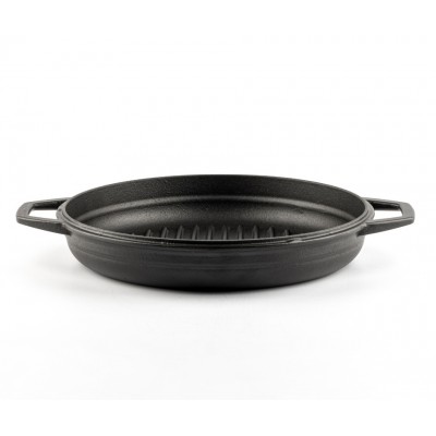 Emaljēta čuguna grila panna Hosse, Black Onyx, Ф22cm - Plakana čuguna panna