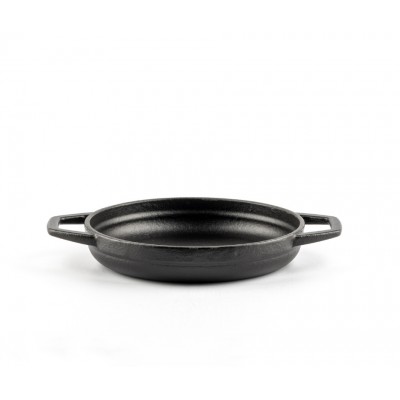 Emaljēta čuguna panna ar diviem rokturiem Hosse, Black Onyx, Ф16cm - Čuguna panna