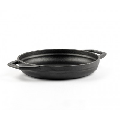 Emaljēta čuguna panna ar diviem rokturiem Hosse, Black Onyx, Ф19cm - Čuguna panna