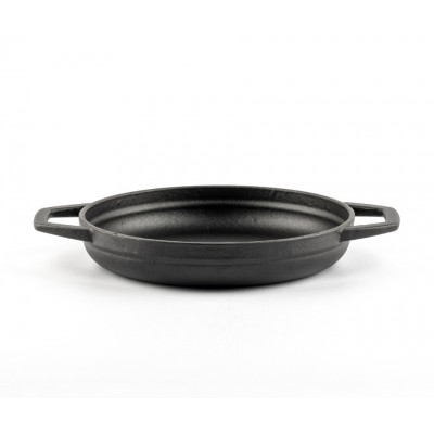 Emaljēta čuguna panna ar diviem rokturiem Hosse, Black Onyx, Ф19cm - Čuguna panna