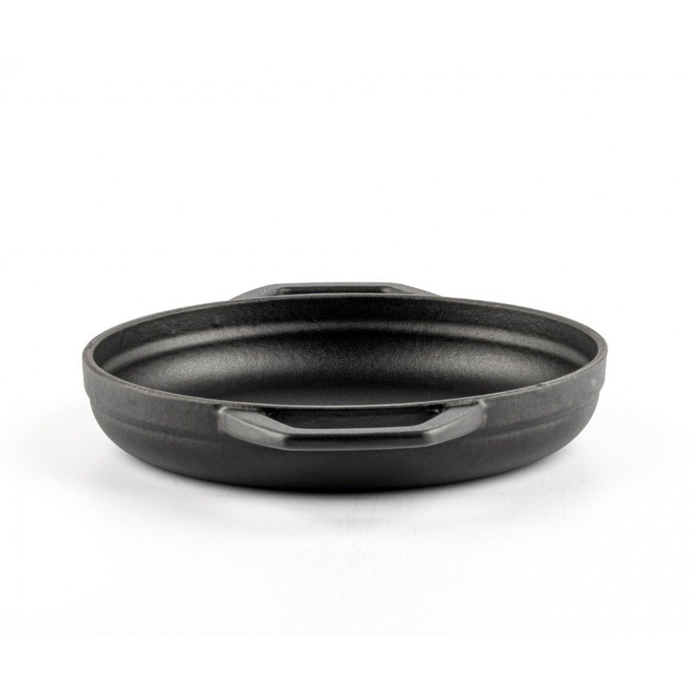 Emaljēta čuguna panna ar diviem rokturiem Hosse, Black Onyx, Ф19cm | Plakana čuguna panna | Čuguna panna |