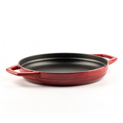 Emaljēta čuguna panna ar diviem rokturiem Hosse, Rubin, Ф22cm - Čuguna panna
