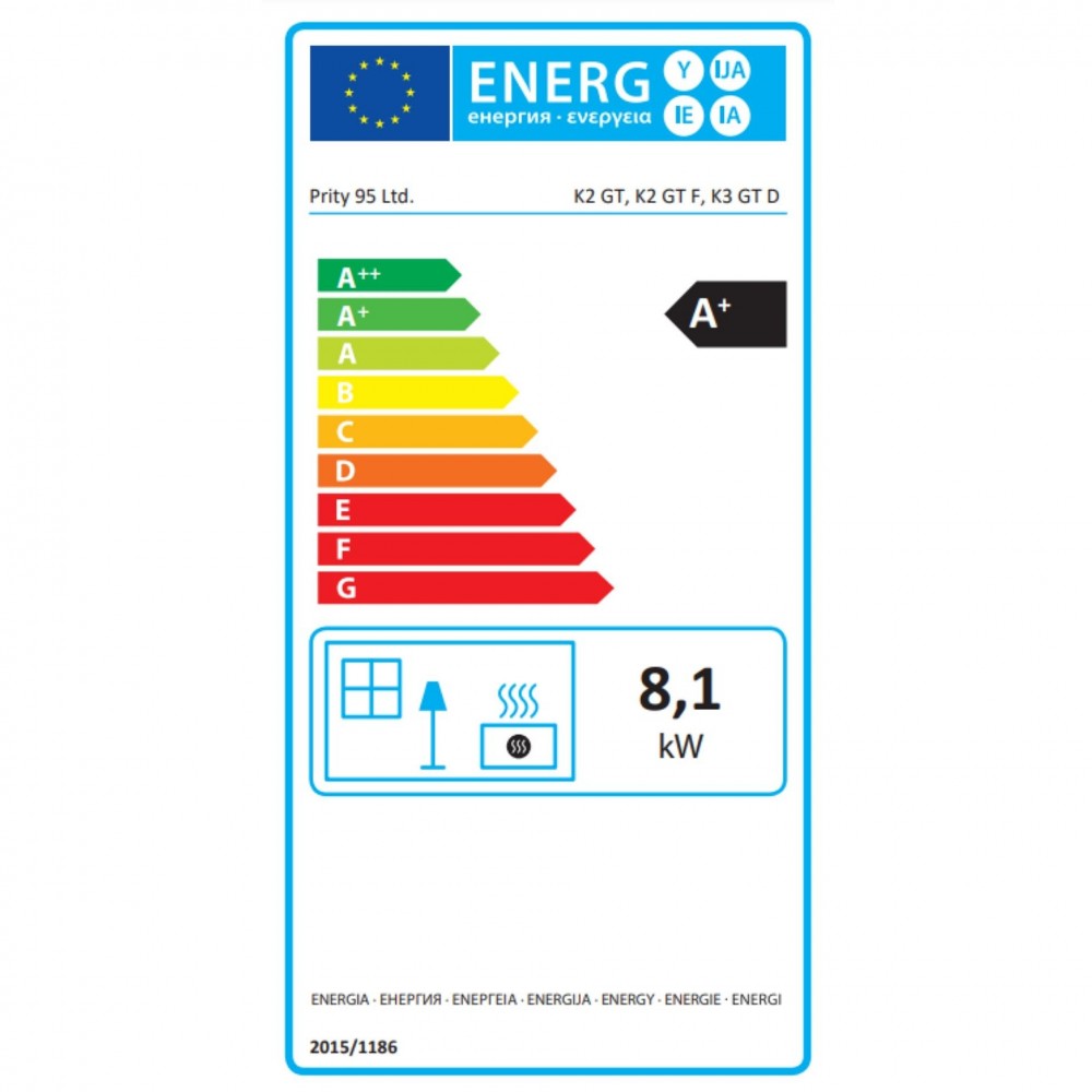 Malkas krāsns Prity K3 GT D, 8.1 kW |  |  |