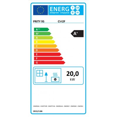 Malkas kamīns Prity CM2F, 20kW - Malkas krāsnis