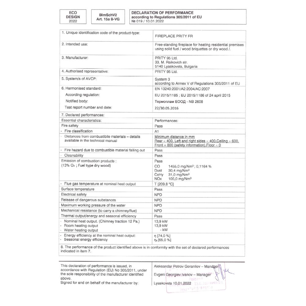 Malkas krāsns ar cepeškrāsni Prity FR 13,9 kW |  |  |