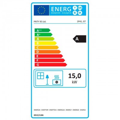 Malkas plīts Prity GT Red ar stikla keramikas virsmu, 15 kW - Prity