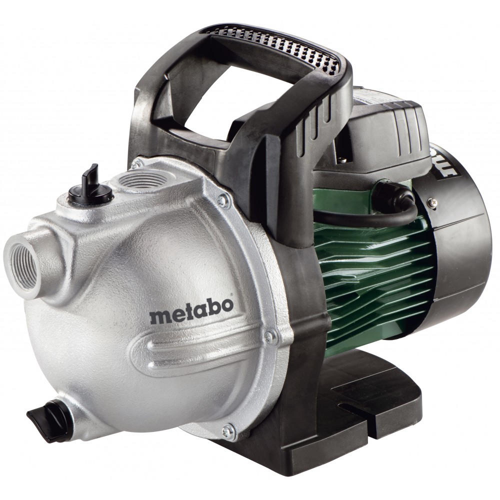 Vienfāzes dārza sūknis tīram ūdenim Metabo P 4000 G, jauda 1100 W, plūsma 4000 l/h, pacelšanas augstums 46 m