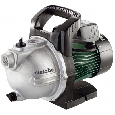 Vienfāzes dārza sūknis tīram ūdenim Metabo P 4000 G, jauda 1100 W, plūsma 4000 l/h, pacelšanas augstums 46 m - Centrālā apkure