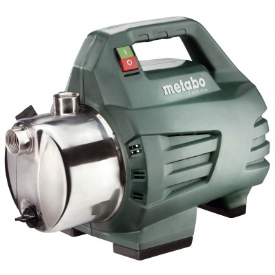 Dārza sūknis tīram ūdenim Metabo P 4500 INOX, 1", jauda 1300 W, plūsma 75 l/min (4500 l/h), pacelšanas augstums 48 m - Centrālā apkure