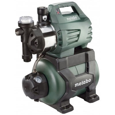 Vienfāzes hidrofora sūknis METABO HWWI 4500/25 Inox, jauda 1300 W, plūsmas ātrums 4500 l/h, pacelšanas augstums 48 m, tvertnes tilpums 24 L - Centrālā apkure