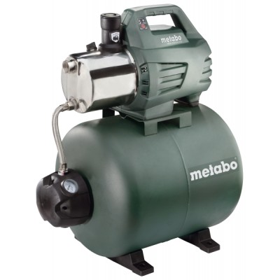 Vienfāzes ūdens sūknis ar hidroforu METABO HWW 6000/50 INOX, jauda 1300 W, plūsmas ātrums 6000 l/h, pacelšanas augstums 55 m, tvertnes tilpums 50 L - Centrālā apkure