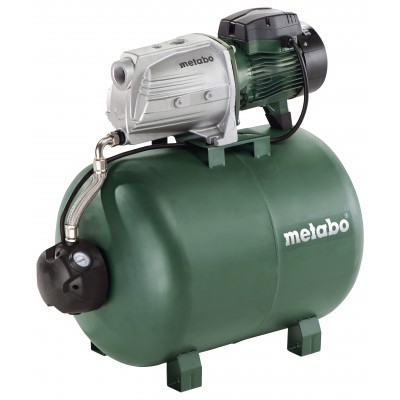 Vienfāzes ūdens sūknis ar hidroforu METABO HWW 9000/100 G, jauda 1800 W, plūsmas ātrums 9000 l/h, pacelšanas augstums 51 m, tvertnes tilpums 100 L  - Centrālā apkure