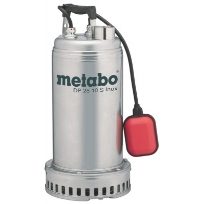 Vienfāzes drenāžas sūknis netīram ūdenim Metabo DP 28-10 S Inox, jauda 1850 W, plūsmas ātrums 28 000 l/h, pacelšanas augstums 17 m - Centrālā apkure