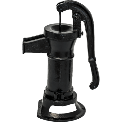 Rokas ūdens sūknis, manuālais Hydro-Fix, melns, īsais modelis – garums 390 mm, čuguns, izmērs 1 1/4″ - Centrālā apkure