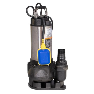 Drenāžas sūknis Electromash WQ 1100 Professional ar ārējo pludiņu un nerūsējošā tērauda korpusu, jauda 1.1 kW, plūsma 24 000 l/h, pacelšanas augstums 10 m, izvads 2″ - Centrālā apkure