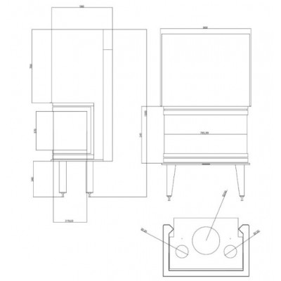 Kamīna kurtuve Balkan Energy ATS AIR PANORAMA 800, 16.04kW - Preču salīdzināšana
