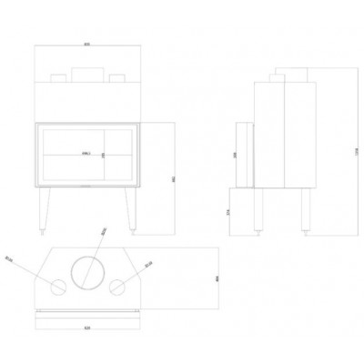 Kamīna kurtuve Balkan Energy ATS STABLE AIR 800, ar gaisa vadiem, 15.95kW - Preču salīdzināšana