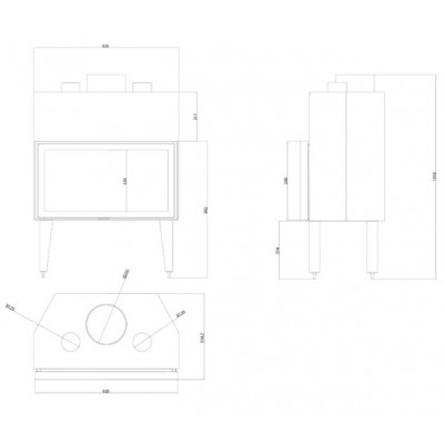 Kamīna kurtuve Balkan Energy ATS STABLE AIR 900, ar gaisa vadiem, 19.59kW - Preču salīdzināšana