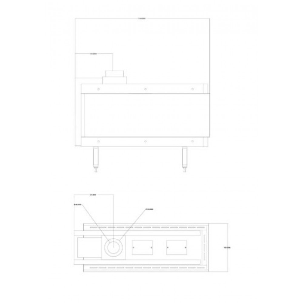 Gāzes kamīns Balkan Energy GAS 3SIDE 100, 8.2kW - 10.2kW | Dujiniai židiniai | Kamīni |