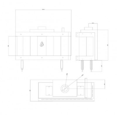 Gāzes kamīns Balkan Energy GAS CORNER 100, 10.2kW - Gāzes kamīni