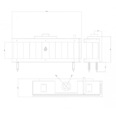 Gāzes kamīns Balkan Energy GAS CORNER 150, 13kW - Gāzes kamīni
