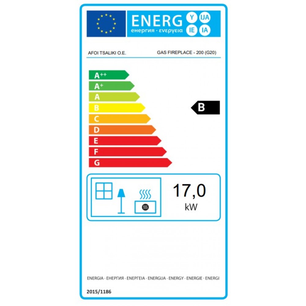 Gāzes kamīns Balkan Energy GAS CORNER 200, 17kW | Dujiniai židiniai | Kamīni |