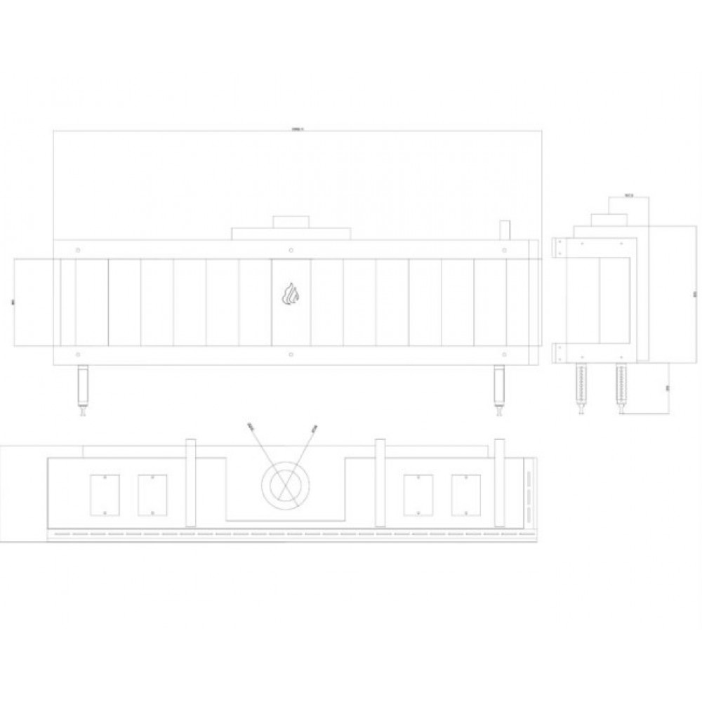 Gāzes kamīns Balkan Energy GAS CORNER 200, 17kW | Dujiniai židiniai | Kamīni |