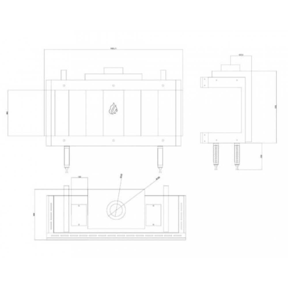 Gāzes kamīns Balkan Energy GAS PANORAMA 100, 10.2kW | Dujiniai židiniai | Kamīni |