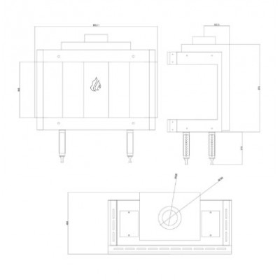 Gāzes kamīns Balkan Energy GAS PANORAMA 70, 7.8kW - Gāzes kamīni