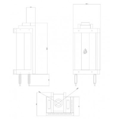 Gāzes kamīns Balkan Energy GAS STANDING CORNER, 3.9kW - 6.0kW - Gāzes kamīni