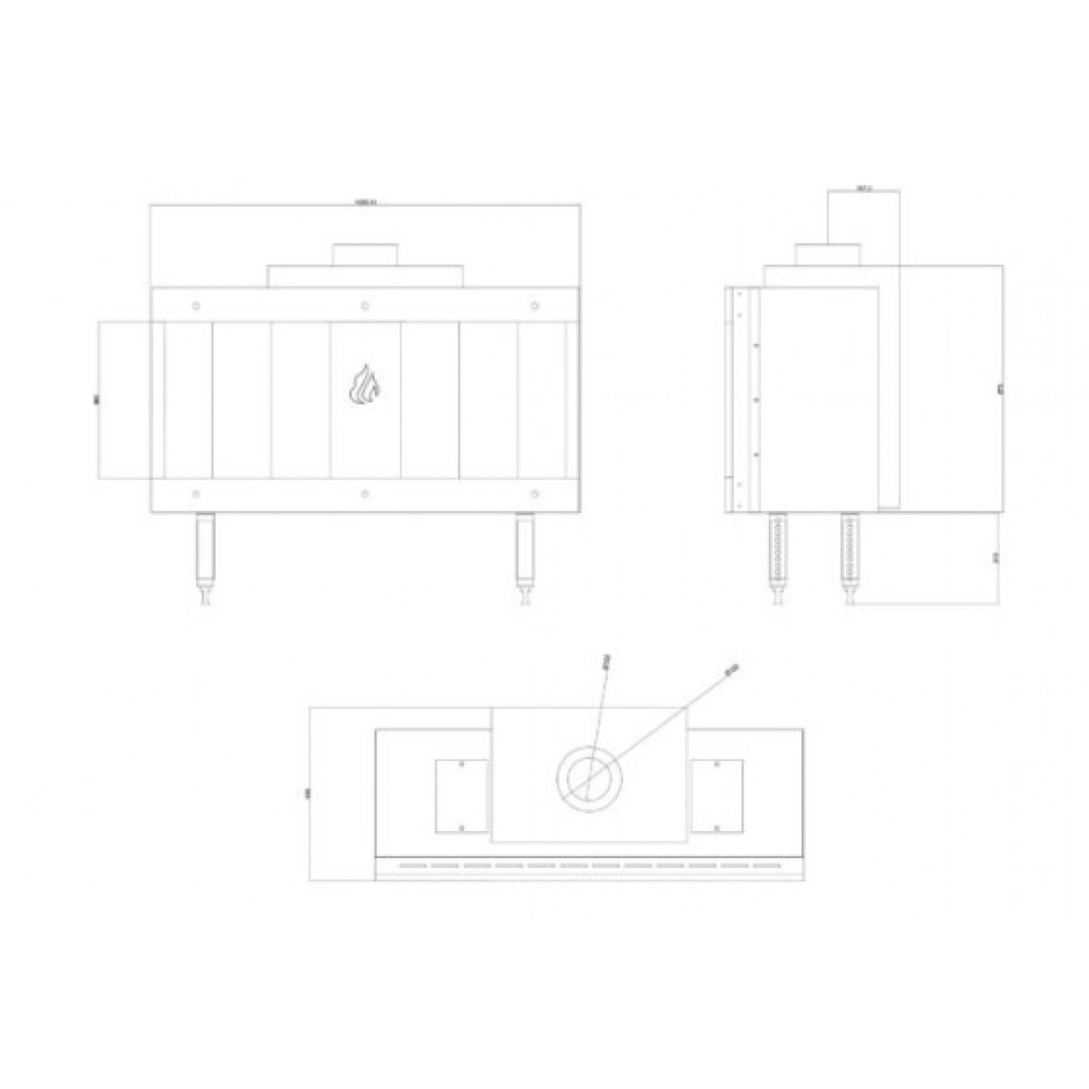 Gāzes kamīns Balkan Energy GAS STRAIGHT 100, 10.2kW | Dujiniai židiniai | Kamīni |