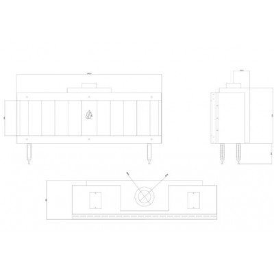 Gāzes kamīns Balkan Energy GAS STRAIGHT 150, 13kW - Gāzes kamīni
