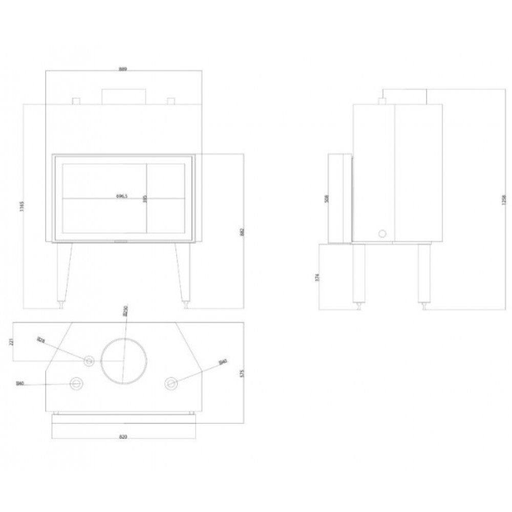 Central apkures kamīna kurtuve Balkan Energy ATS STABLE HYDRO 800, 30.79kW | Central apkures kamīnu kurtuves | Kamīni |