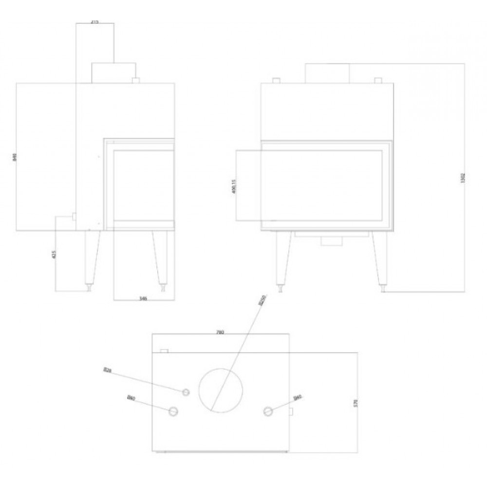 Central apkures kamīna kurtuve Balkan Energy ATS STABLE HYDRO CORNER 700, pa labi, 19.56kW | Central apkures kamīnu kurtuves | Kamīni |