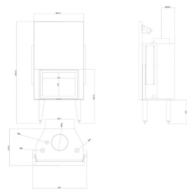 Central apkures kamīna kurtuve Balkan Energy ATS STRAIGHT HYDRO 700, 24.56kW - Central apkures kamīnu kurtuves