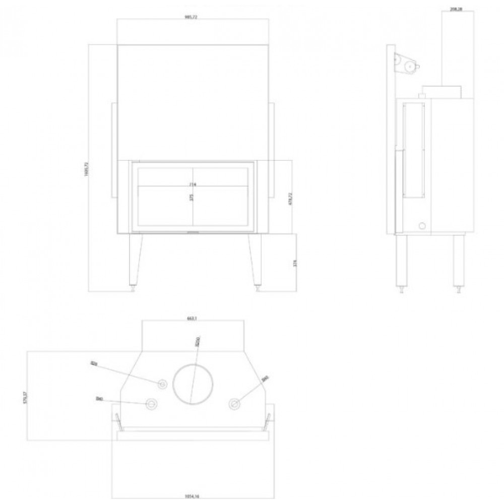 Central apkures kamīna kurtuve Balkan Energy ATS STRAIGHT HYDRO 900, 32.2kW | Central apkures kamīnu kurtuves | Kamīni |