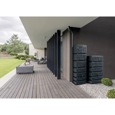 Lietus ūdens tvertne Prosperplast Arves Tower Stone , 350L, Antracīts - Lietus ūdens tvertnes