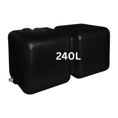 Dzeramā ūdens tvertne HydroMoby AQUA S12, horizontāla 240 L (melna) - Dzeramā ūdens tvertnes