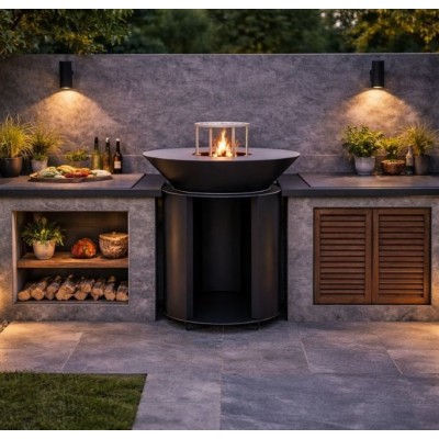 Tērauda kokogļu bārbekjū Balkan Energy ROUND 750 - Bārbekjū