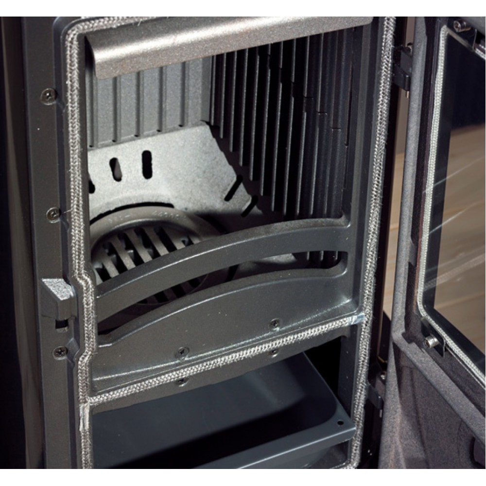 Italian čuguna malkas krāsnis La Nordica Super Junior, melns, 5.7kW | Malkas krāsnis ar gaisa apkuri | Malkas krāsnis |