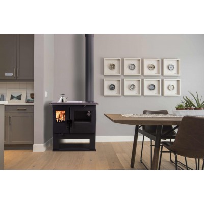 Malkas plīts Verso CS Inox Ceramic Labā ar nerūsējošā tērauda cepeškrāsni un stikla keramikas virsmu, 7.7kW - Verso