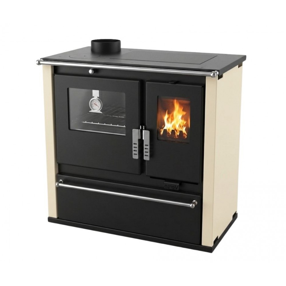 Malkas plīts Verso CS Plus ar nerūsējošā tērauda cepeškrāsni un tērauda virsmu, Ziloņkaula, Kreisā, 7.7kW