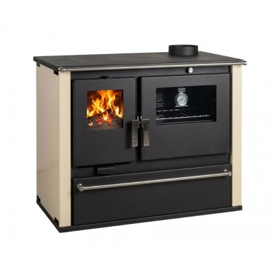 Malkas plīts Verso CS Plus ar tērauda cepeškrāsni un tērauda virsmu, Ziloņkaula, Labā, 7.7kW - Verso
