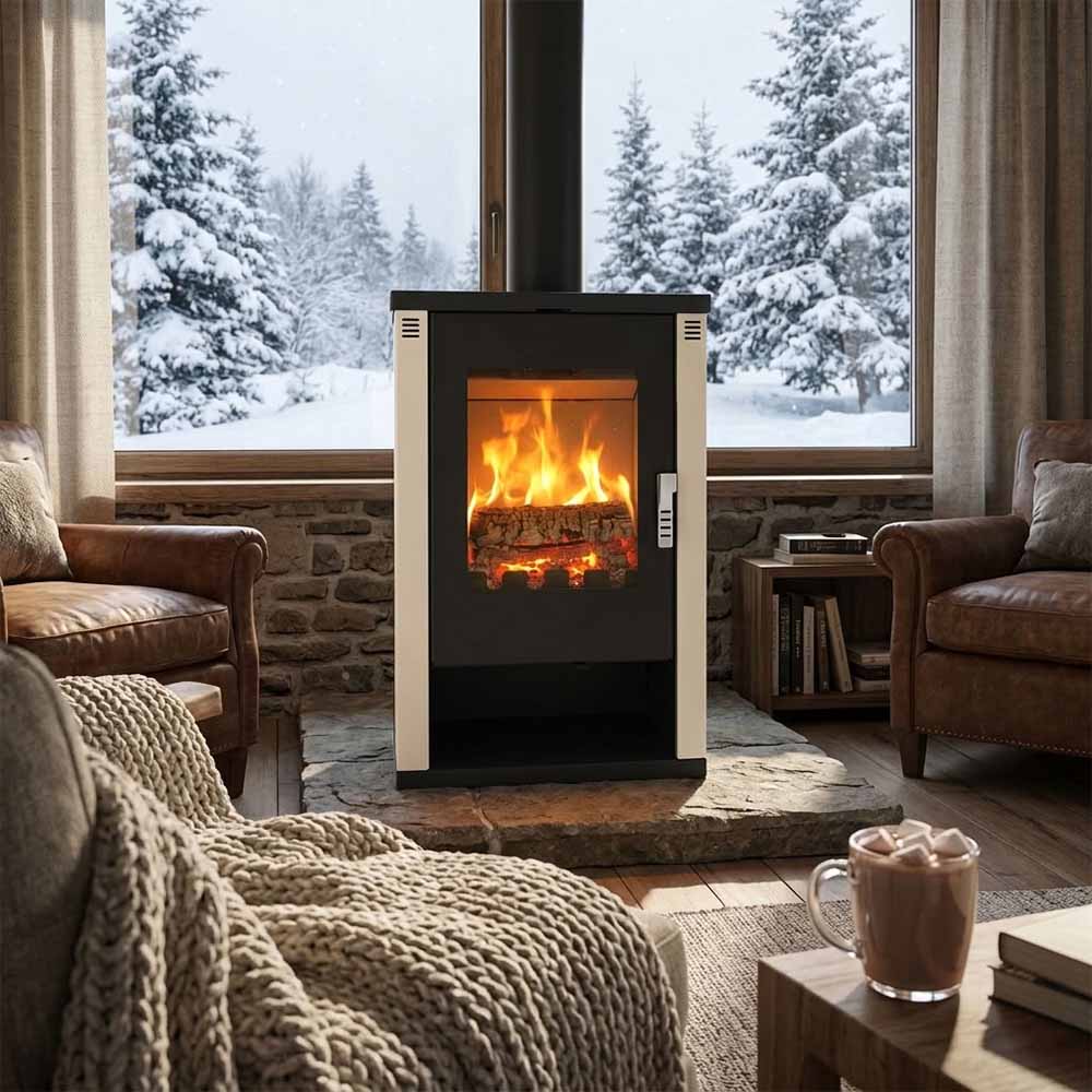 Malkas krāsns Verso Lheia Ivory, 7.5 kW | Malkas krāsnis gaiss | Malkas krāsnis |
