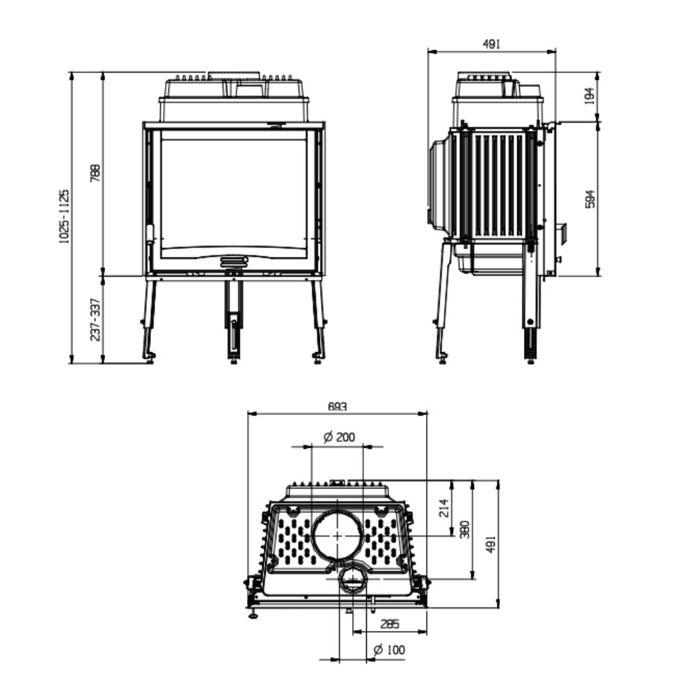 Itāļu čuguna kamīni La Nordica Focolare 70 piano, 7.0kW | Čuguna kamīni | Kamīni |