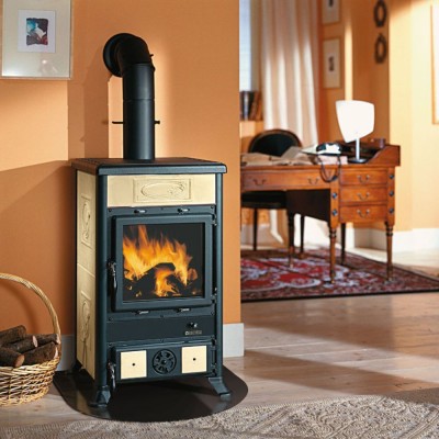 Italian malkas krāsnis La Nordica Rossella R1, ekru, 9kW - Malkas krāsnis